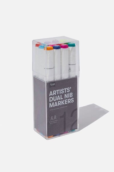 Artists Dual Nib Marker 12Pk, BRIGHTS 2