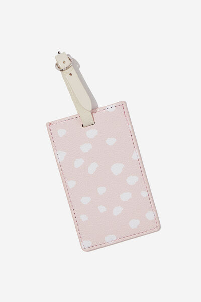 Off The Grid Luggage Tag, SPOTS / BALLET BLUSH