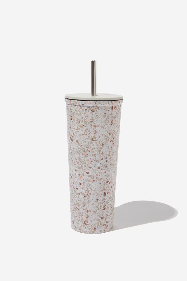 Metal Smoothie Cup, STONE TERRAZZO