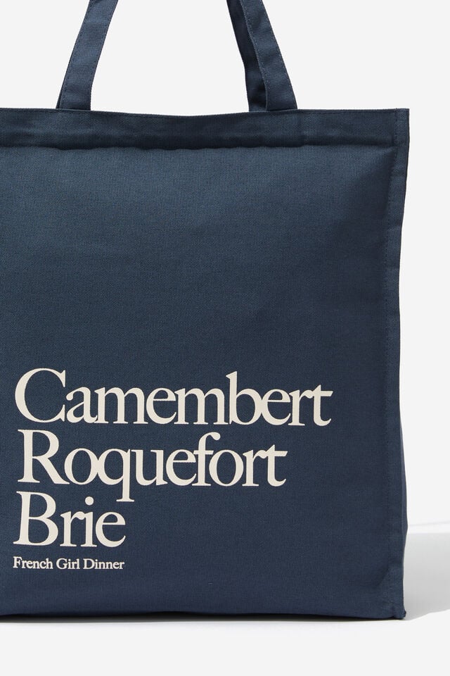 Out And About Tote Bag, FRENCH GIRL DINNER / NAVY