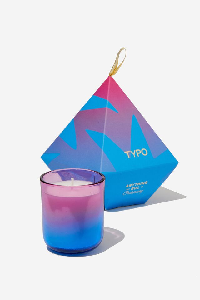 Message Me Mini Candle, PINK BLUE OMBRE