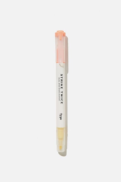 Strike Twice Dual End Highlighter, YELLOW ORANGE