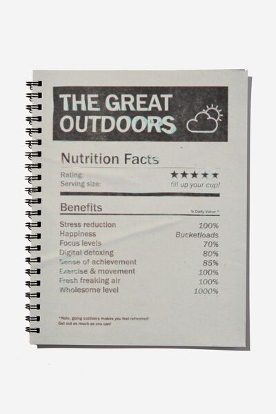 A4 Campus Notebook Recycled, THE GREAT OUTDOORS FACTS