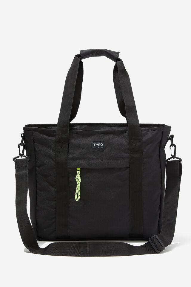 Urban Shoulder Tote Bag, BLACK