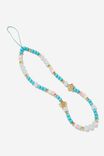 Carried Away Phone Charm Strap, TURQUOISE PEARLS - alternate image 1
