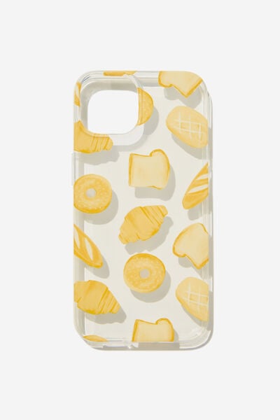 Graphic Phone Case Iphone 13-14, BREAD / CLEAR