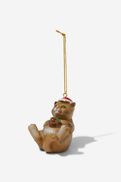Resin Christmas Ornament, PUDDING CAT