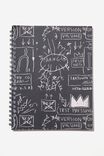 Basquiat A4 Campus Notebook, LCN BSQ BLACK AND WHITE - alternate image 1