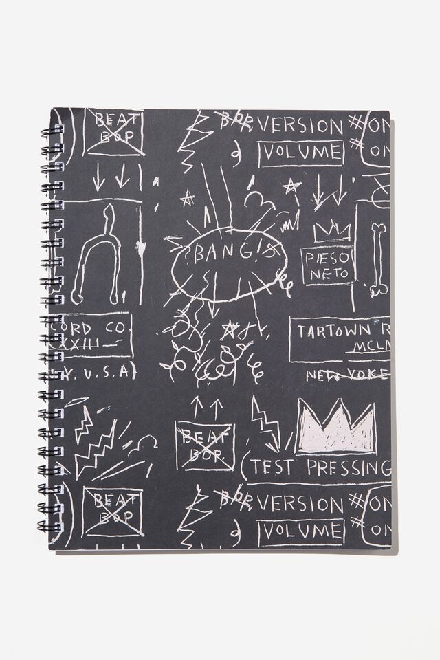 Basquiat A4 Campus Notebook, LCN BSQ BLACK AND WHITE