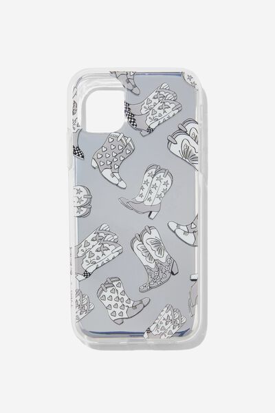 Graphic Phone Case Iphone 11, TXB COWGIRL BOOTS/MIRROR