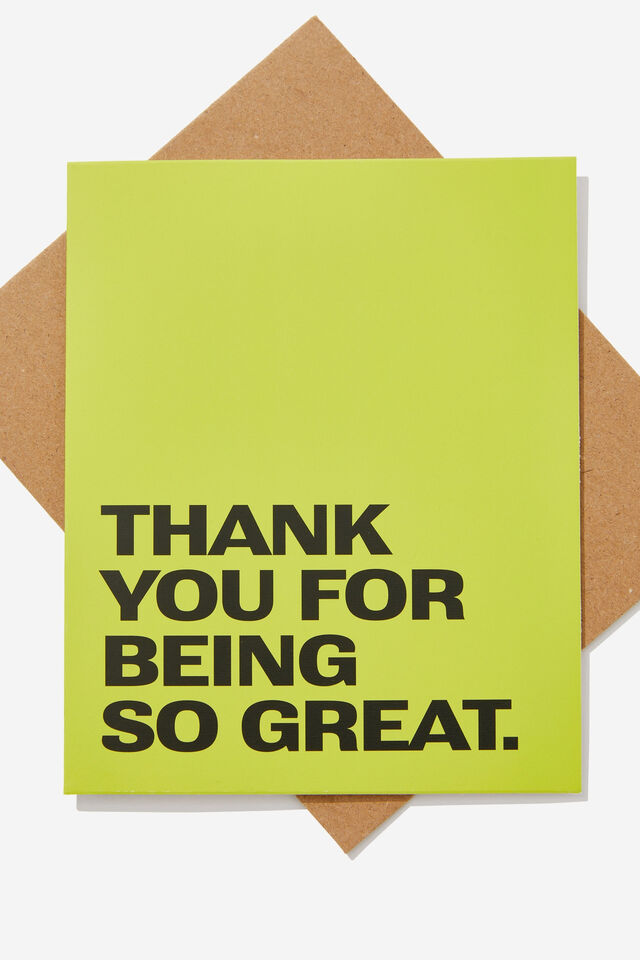 Thank You Card, THANK YOU FOR BEING SO GREAT