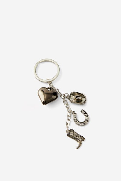 Trinket Bag Charm, COWGIRL / RUSTIC SILVER