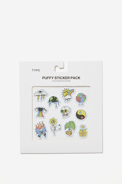 Puffy Sticker Pack, EARTH & NATURE ICONS