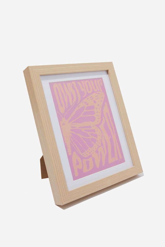 A5 Framed Print, OWN YOUR POWER BUTTERFLY CLARE