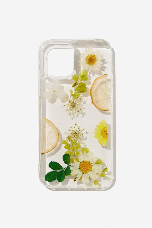 Protective Phone Case Iphone 12, 12 Pro, TRAPPED LEMON DAISY