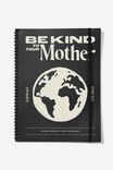 A4 Spinout Notebook, BE KIND MOTHER EARTH BLACK - alternate image 1
