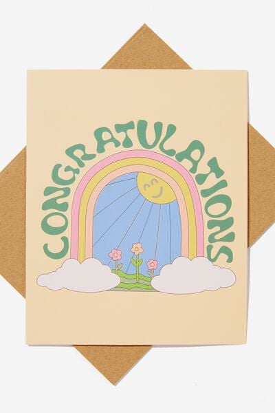 Congratulations Card, CONGRATULATIONS RAINBOW