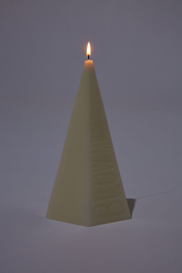 Shaped Candle, WHITE PYRAMID BLOW ME
