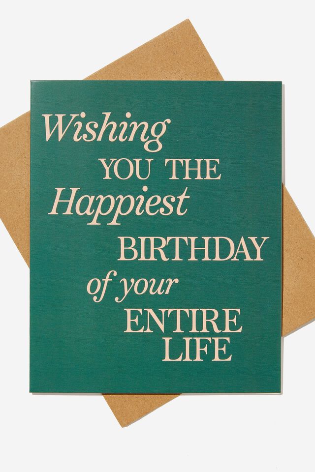 Nice Birthday Card, BASIL TROPICAL PEACH HAPPIEST BIRTHDAY