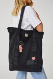 Day Tripper Tote, LCN CLC CAREBEARS  BLACK PATCHES