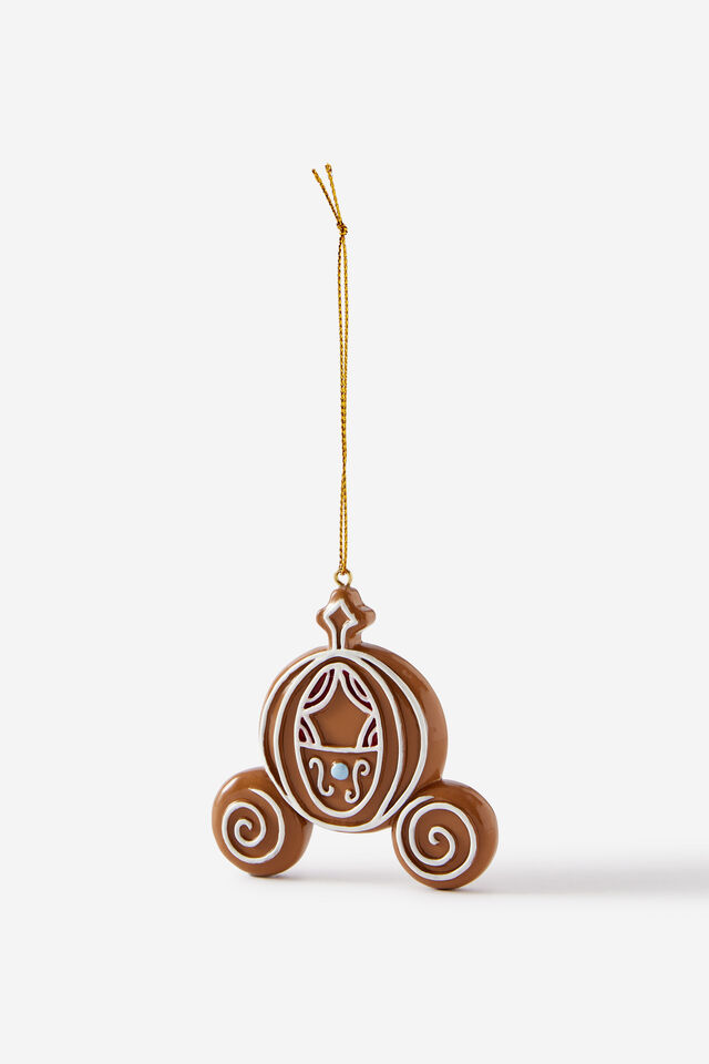 Collab Resin Christmas Ornament, LCN DIS CINDERELLA CARRIAGE GINGERBREAD