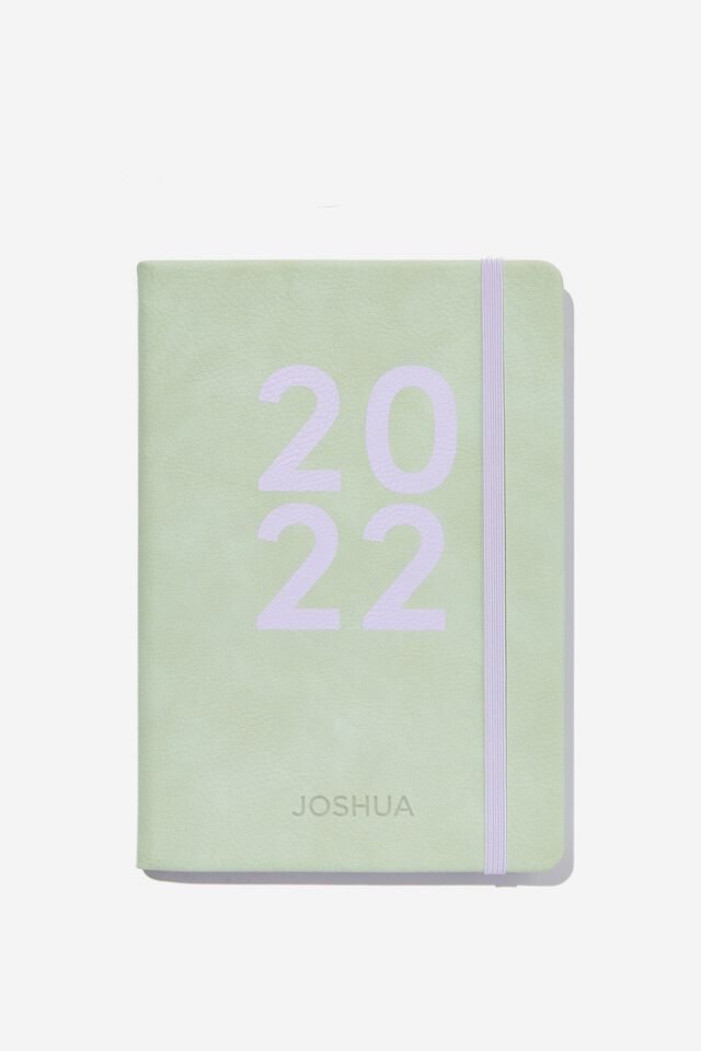 2022 A5 Daily Buffalo Diary Personalised, SPRING MINT