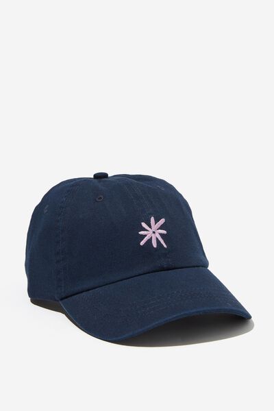 Just Another Dad Cap, NAVY LILAC DAISY