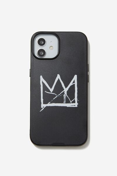 Collab Protective Case Iphone 14, LCN BSQ CROWN/BLACK