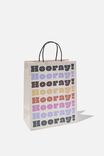 Get Stuffed Gift Bag - Medium, HOORAY MULTI COLOUR REPEAT - alternate image 1