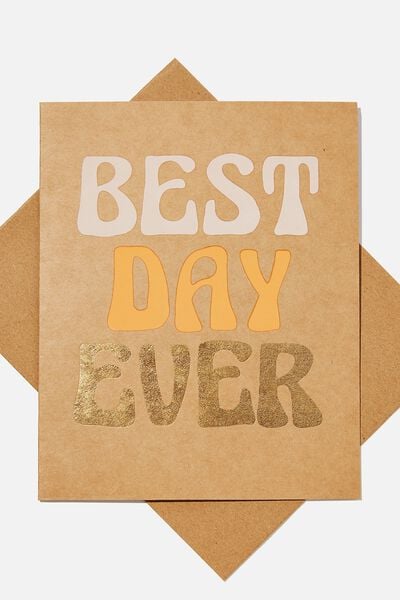 Congratulations Card, BEST DAY EVER