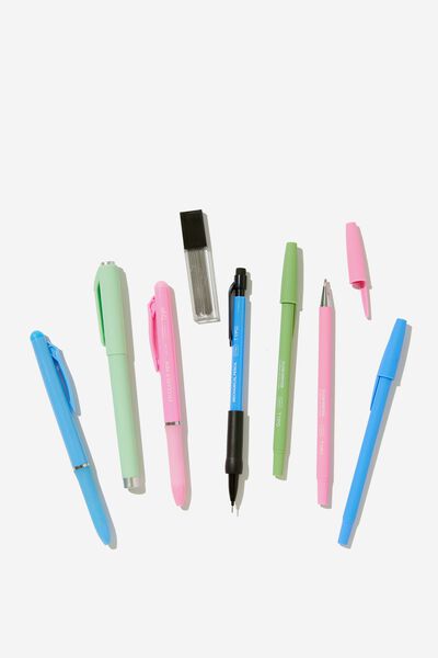 Essential Pen Pack, BLUE PINK & LIME