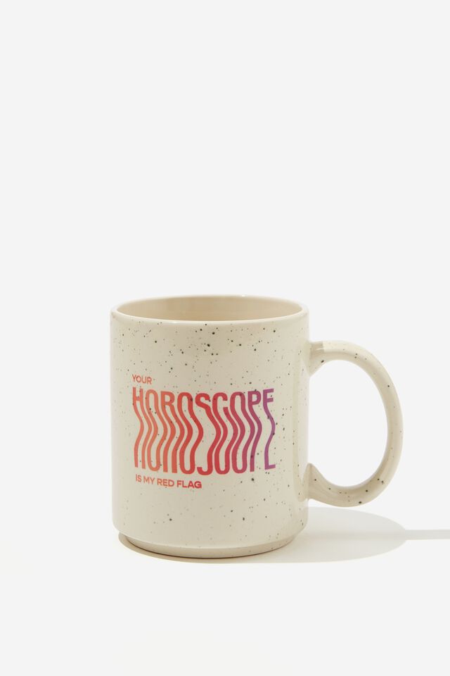 Limited Edition Horoscope Mug, HOROSCOPE IS MY RED FLAG SPECKLE
