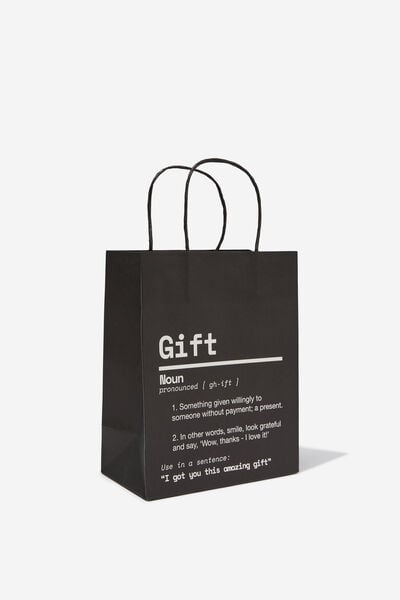 Get Stuffed Gift Bag - Small, GIFT NOUN BLACK 2.0