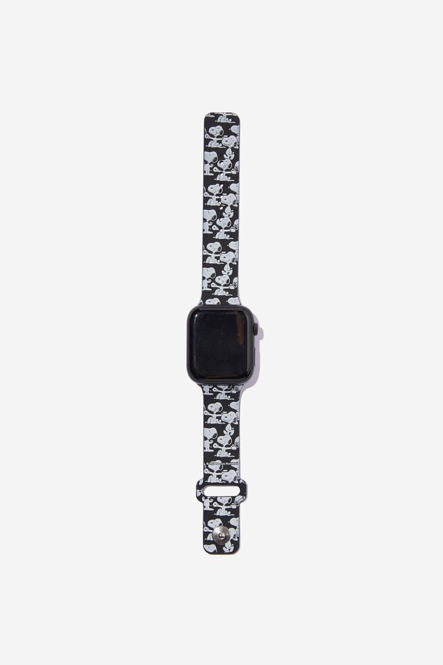 Peanuts Strapped Watch Strap, LCN PEA SNOOPY BLACK