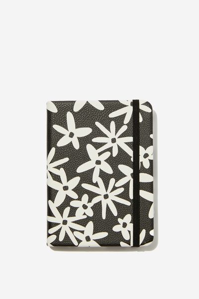 A6 Buffalo Journal Recycled Mix, PAPER DAISY BLACK AND WHITE SMALL