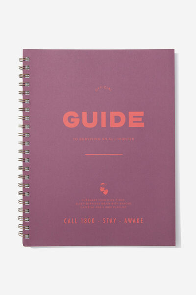 A4 Campus Notebook, OFFICIAL GUIDE MERLOT RED