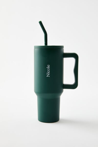 Personalised The Traveller Oversized Metal Tumbler, HERITAGE GREEN