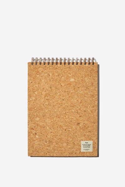 A4 Spiral Sketch Book, NATURAL CORK