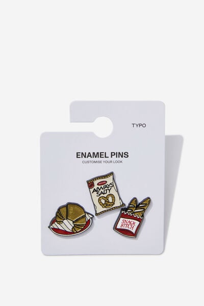 Enamel Pins 3Pack, FRENCH PASTRY!