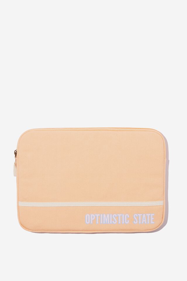 Take Me Away 13 Inch Laptop Case, TROPICAL PEACH OPTIMISTIC STATE