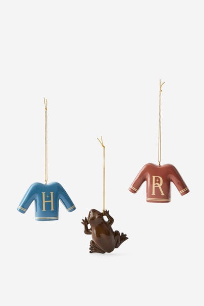 Licensed Ornament Pack, LCN WB HARRY POTTER SWEATERS AND FROG