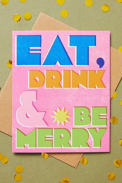 Christmas Card 2022, EAT, DRINK & BE MERRY BRIGHT