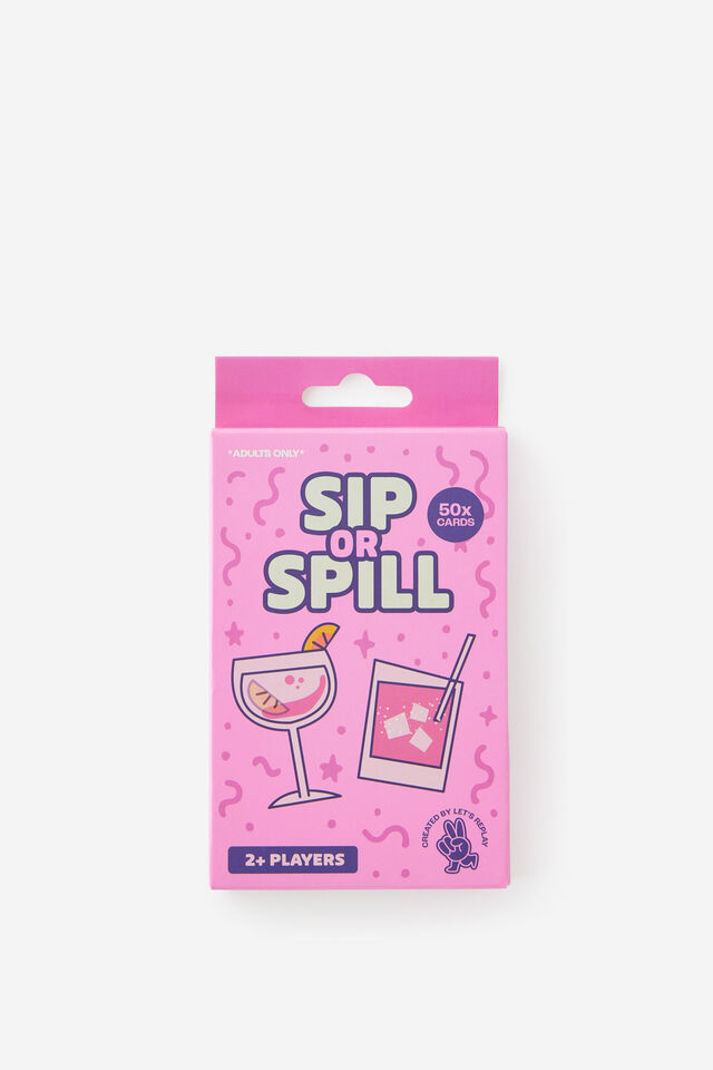 Lets Replay - Sip Or Spill Mini Card Game, MULTI