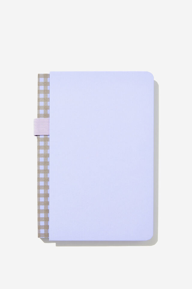 A5 Parker Notebook, SOFT LILAC GINGHAM