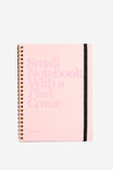 A5 Spinout Notebook, PINK COVER - alternate image 1