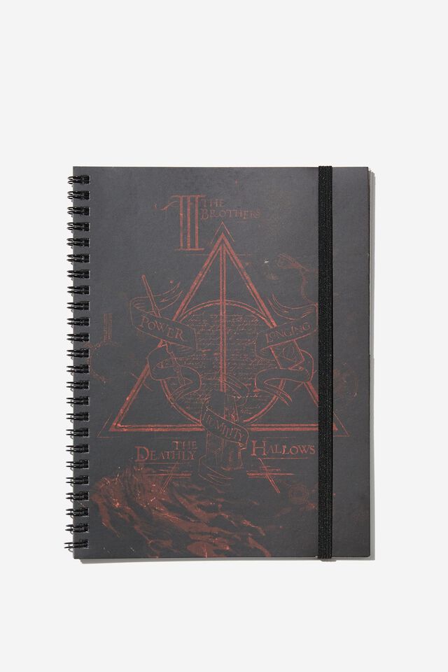 Harry Potter A5 Spinout Notebook, LCN WB DEATHLY HALLOWS