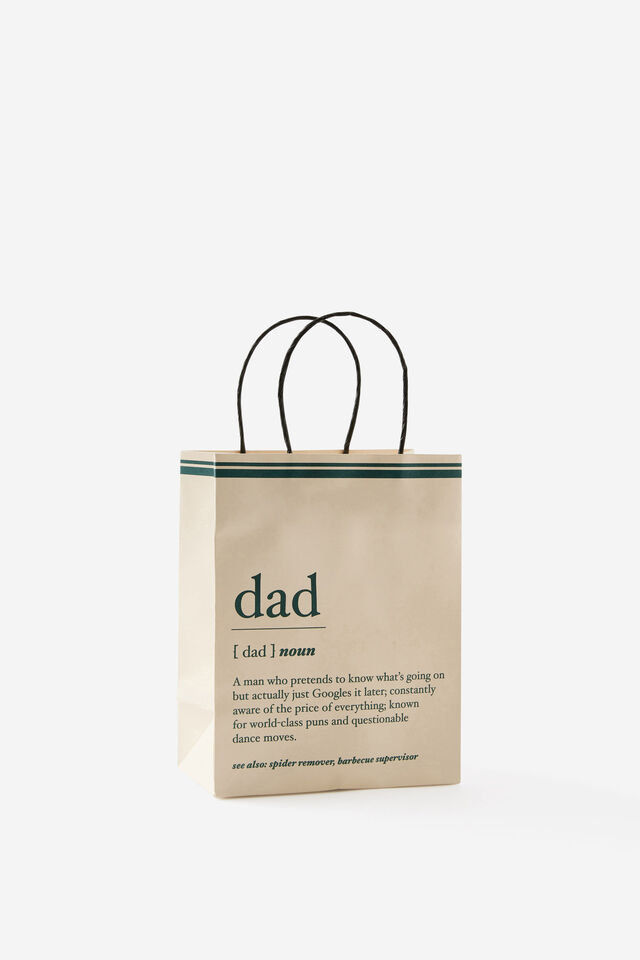 Father S Day Gift Bag Small 2026, DAD DEFINITION ECRU