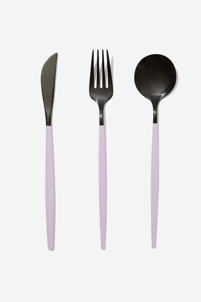Cut Your Lunch Cutlery Set, PALE LILAC