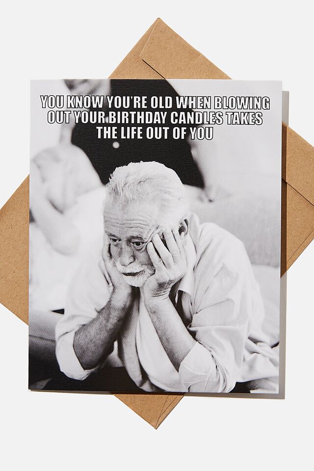 Funny Birthday Card, BLOWING OUT YOUR CANDLES MEME