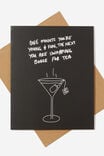 Funny Birthday Card, ONE MINUTE BOOZE FOR TEA - alternate image 1